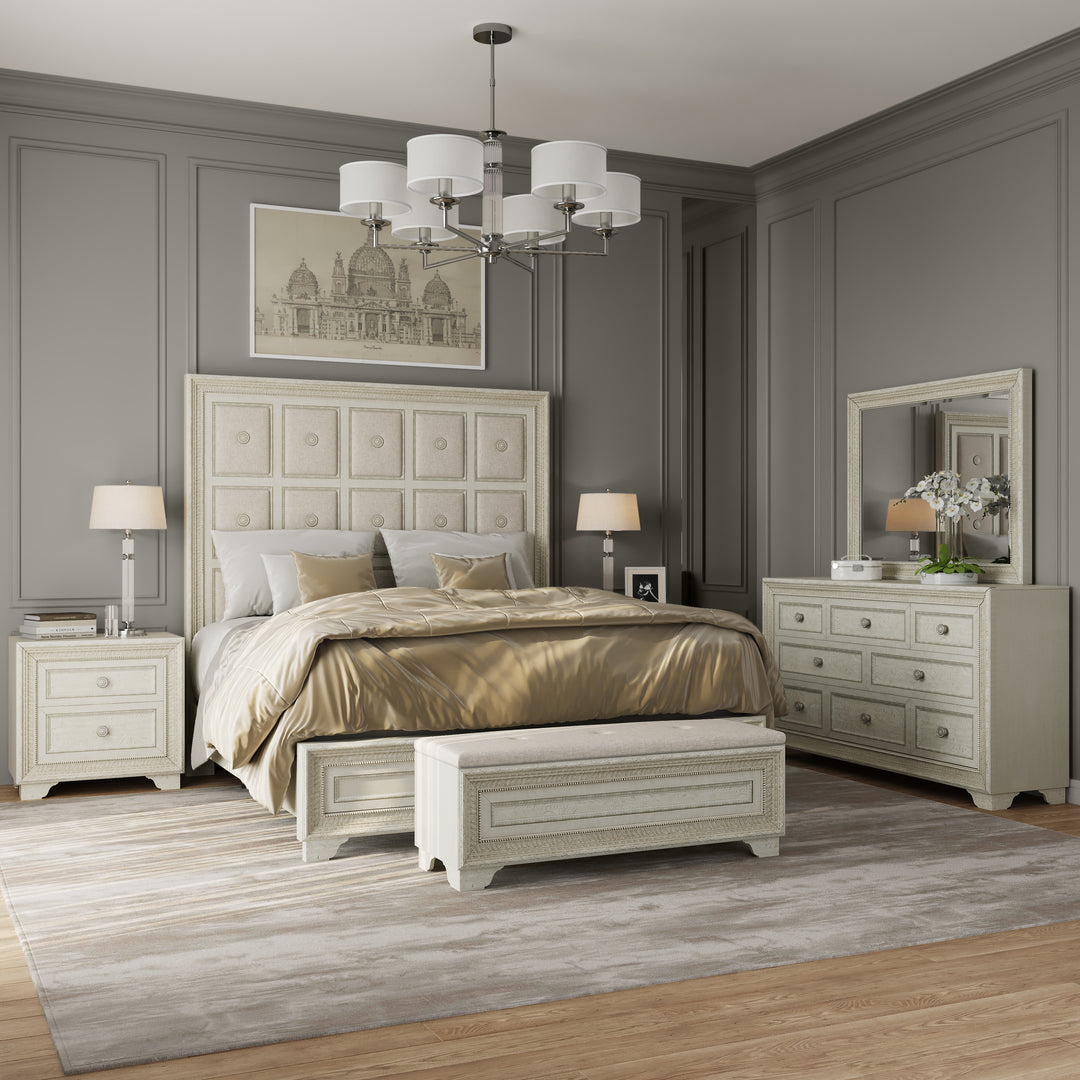 Camila Creamy White Queen Upholstered Bed - P269-BR-K1