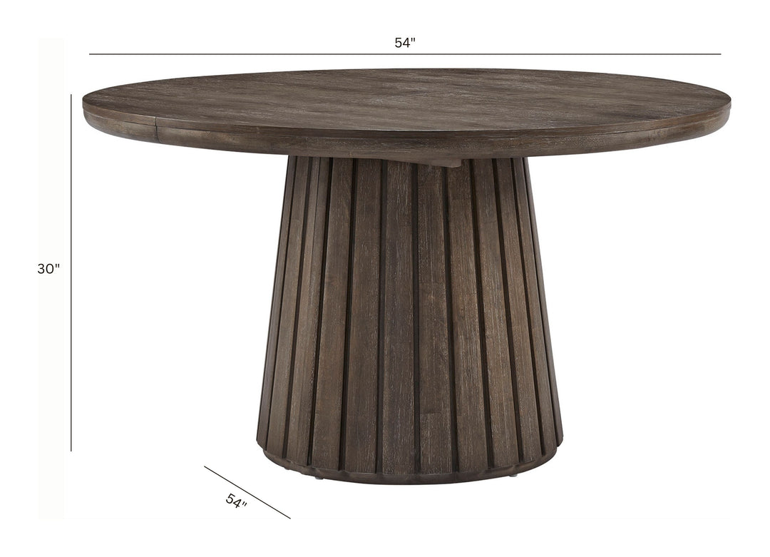 Kavanaugh Weathered Kona Brown Extendable Round Dining Table - D5612-24