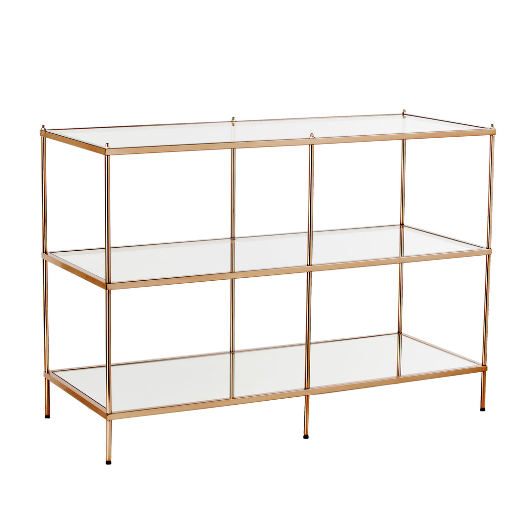 American Home Furniture | SEI Furniture - Knox Glass Console Table - Copper
