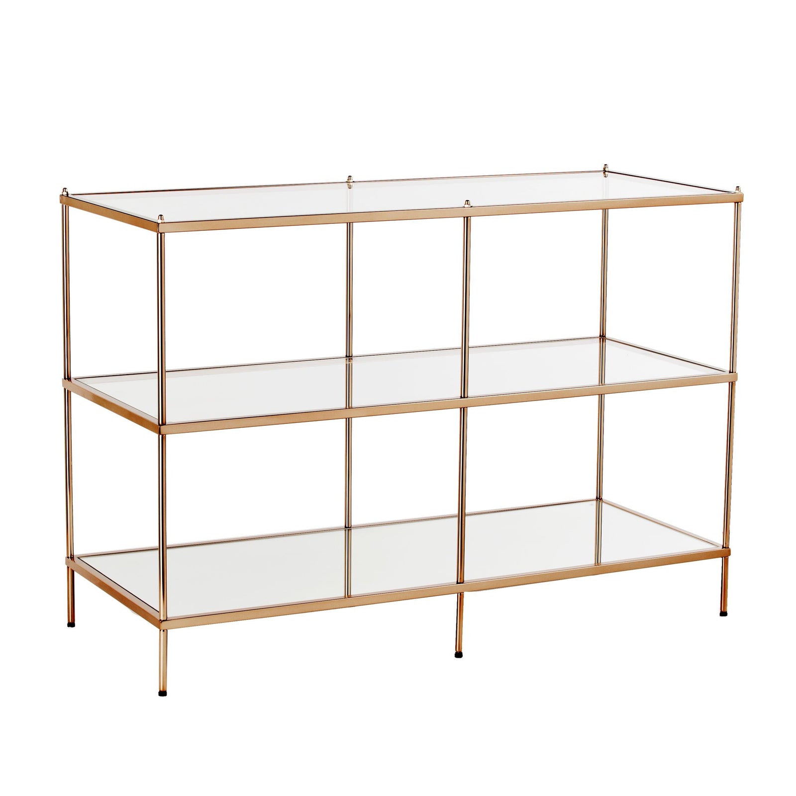 SEI Furniture Knox Glass Console Table - Copper CONSOLE TABLES