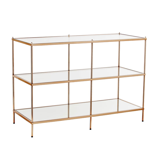 SEI Furniture Knox Glass Console Table - Copper CONSOLE TABLES