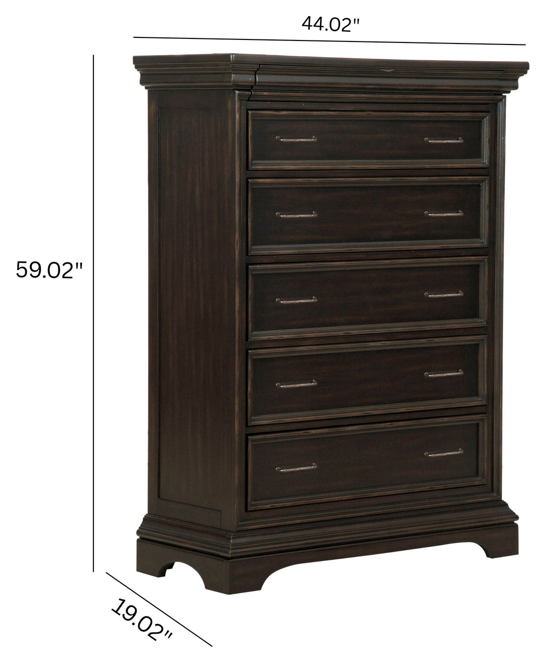 Caldwell Smoked Molasses 6 Drawer Chest - P012124