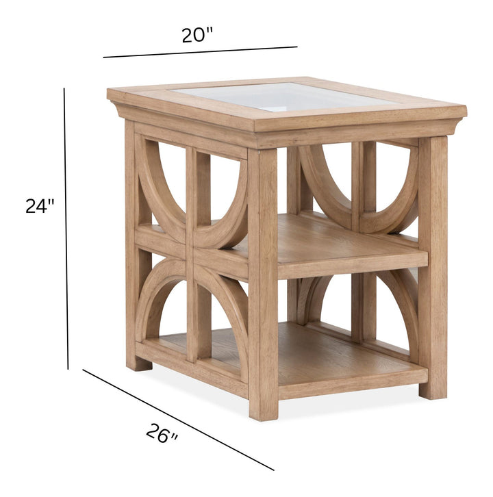 Coventry Honey Wheat Rectangular Shelf End Table - T6480-02