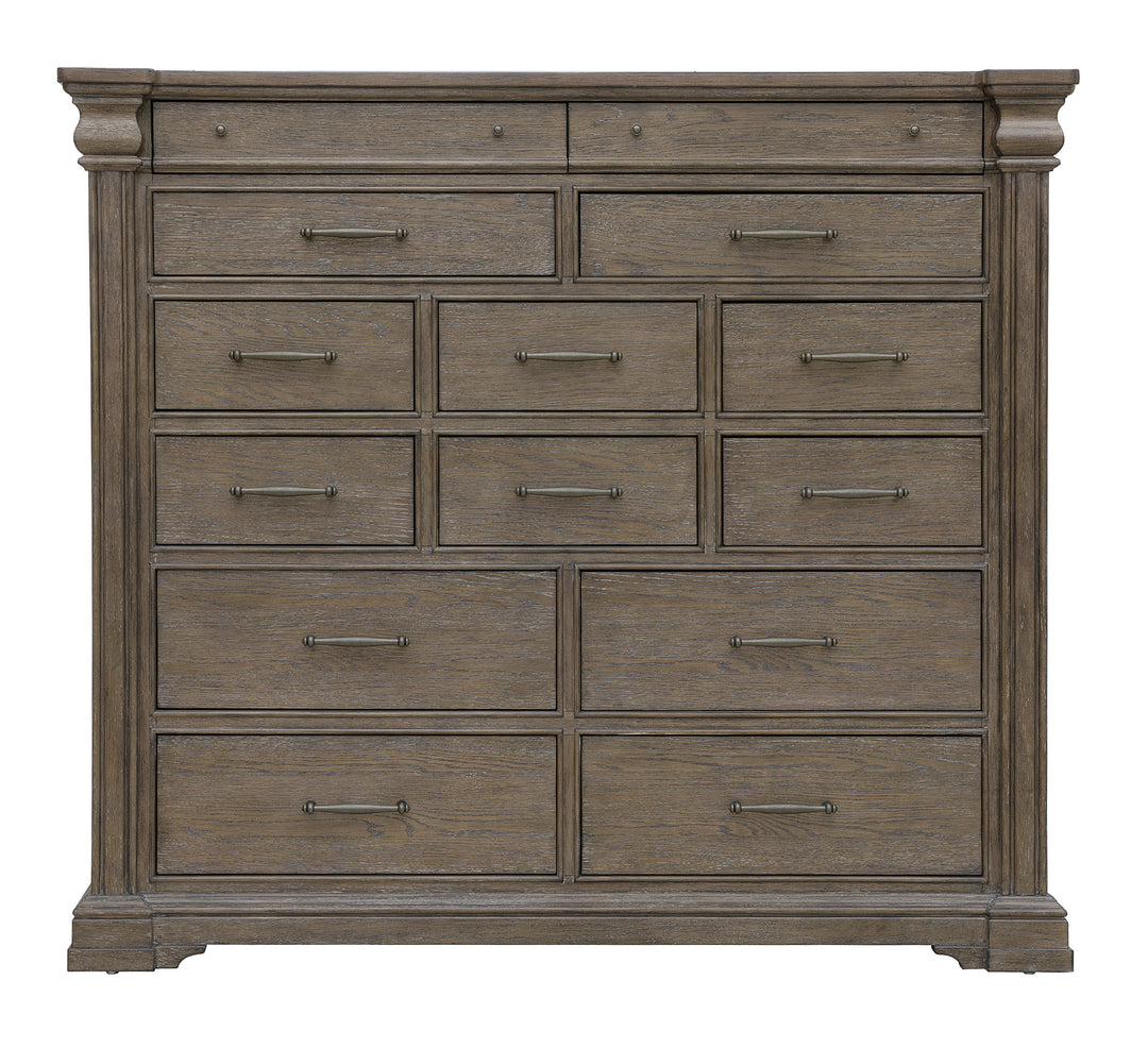 Madison Ridge Natural Bark 14 Drawer Master Chest - P413127