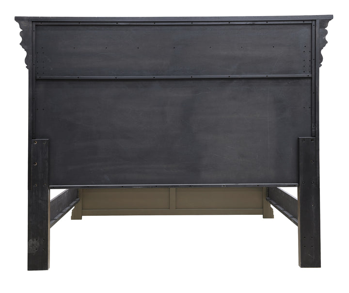 Madison Ridge Natural Bark California King Bed With Chest Footboard - P413-BR-K6