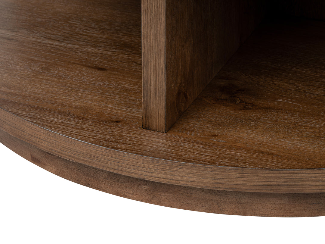 Oswald Brown Round Cocktail Table - T6576-45