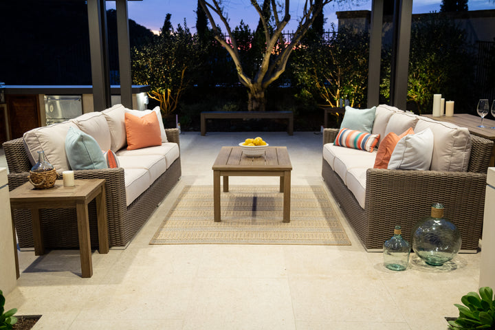 Coronado Sofa in Canvas Skyline w/ Self Welt