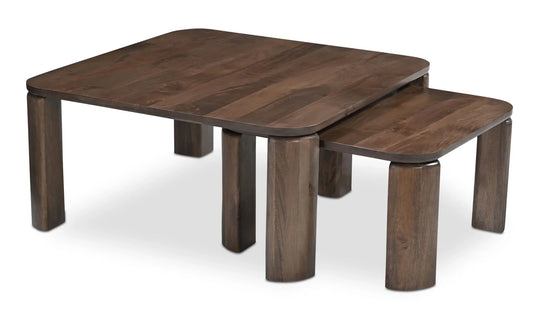 Moe's Home Collection - Bailey Nesting Coffee Table Deep Brown - JD-1094-20 | American Home Furniture