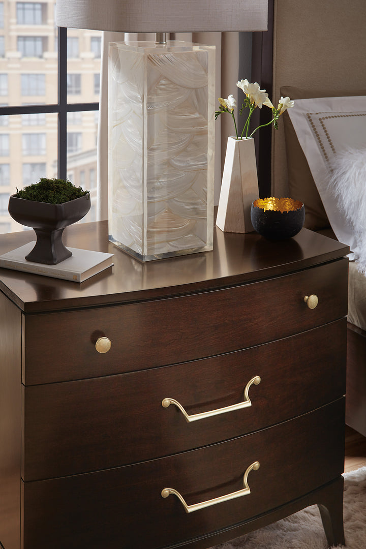 American Home Furniture | Hooker Furniture - Bella Donna Three-Drawer Nightstand 1 - Caviar