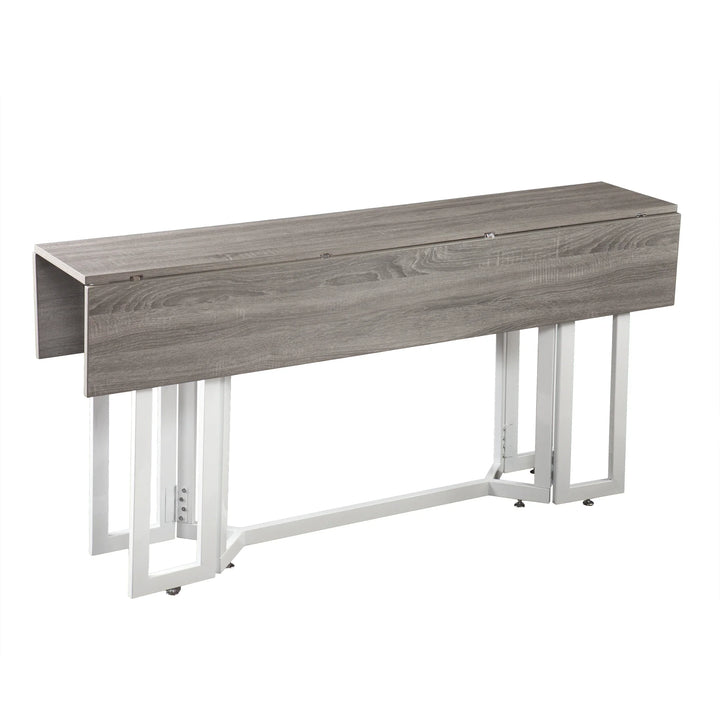 Holly & Martin Driness Drop Leaf Table - Gray w/ White - AmericanHomeFurniture