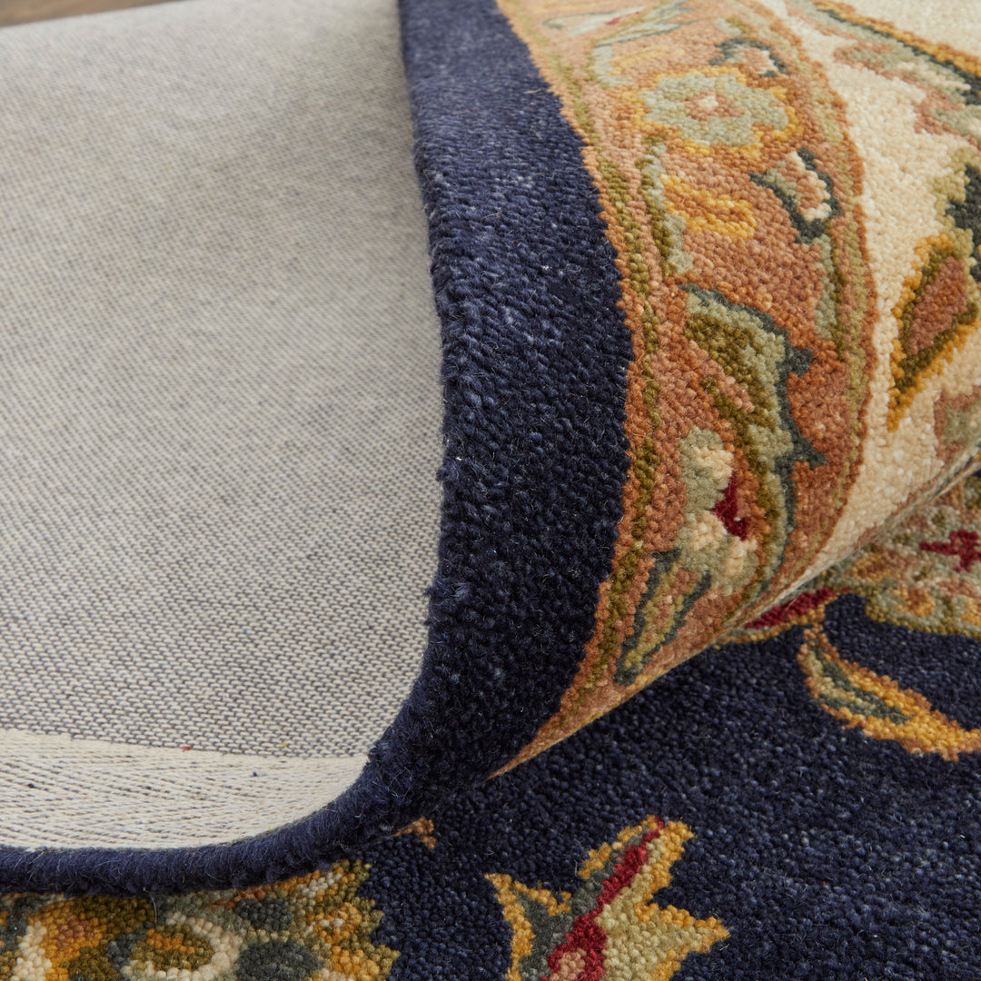 Rectangle/5' x 8'/Navy/Beige