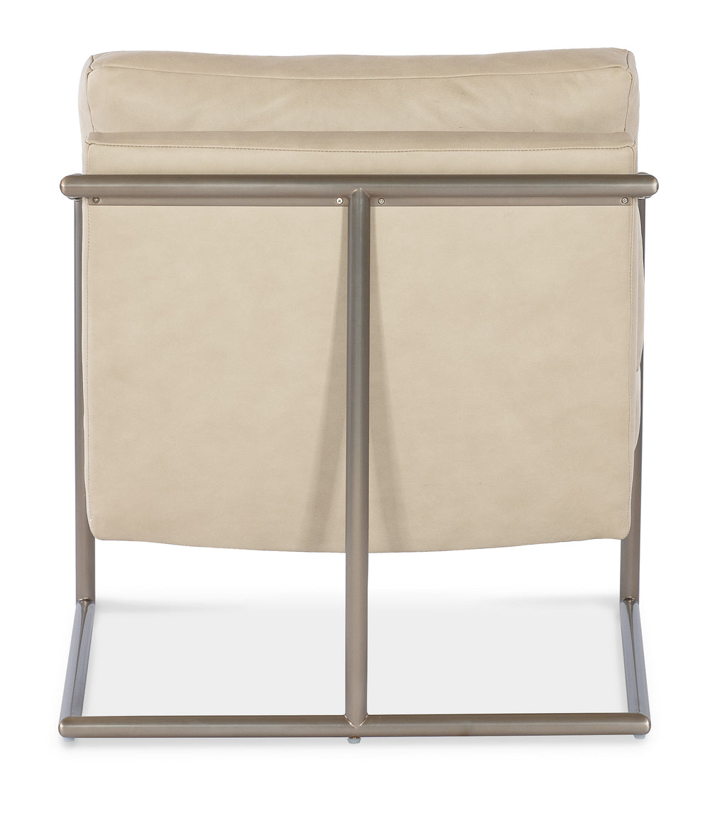 American Home Furniture | Hooker Furniture - Moody Metal Chair - Beige Leather