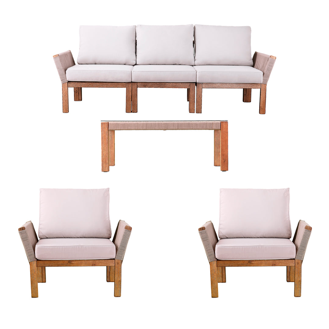 American Home Furniture | SEI Furniture - Brendina Outdoor Conversation Set – 4pc