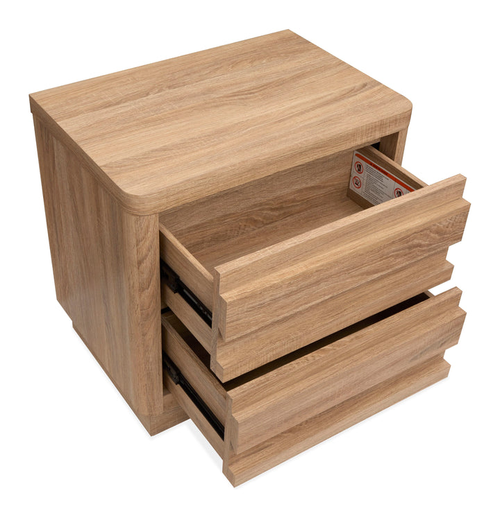 Brentwood Heights Provincial Brown Drawer Nightstand - B6381-01