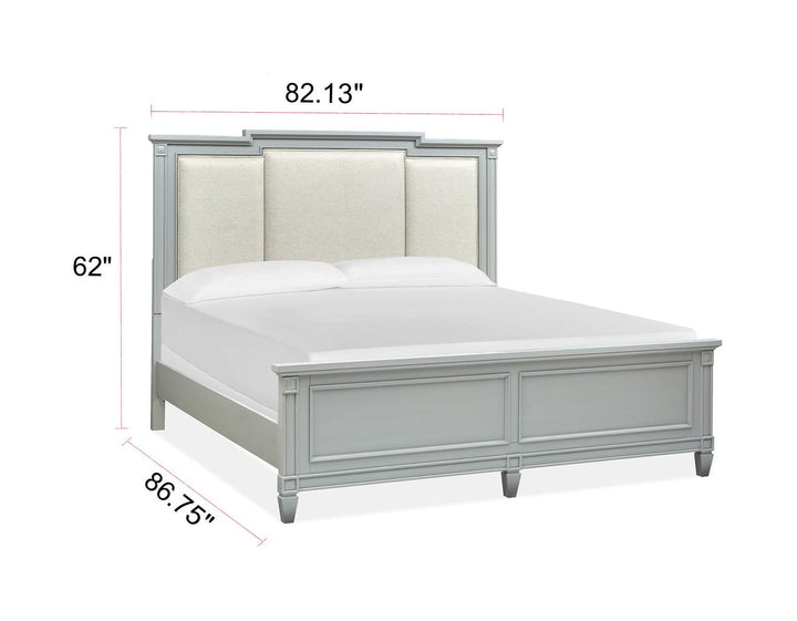 Glenbrook Pebble King Upholstered Panel Bed - B5668-65