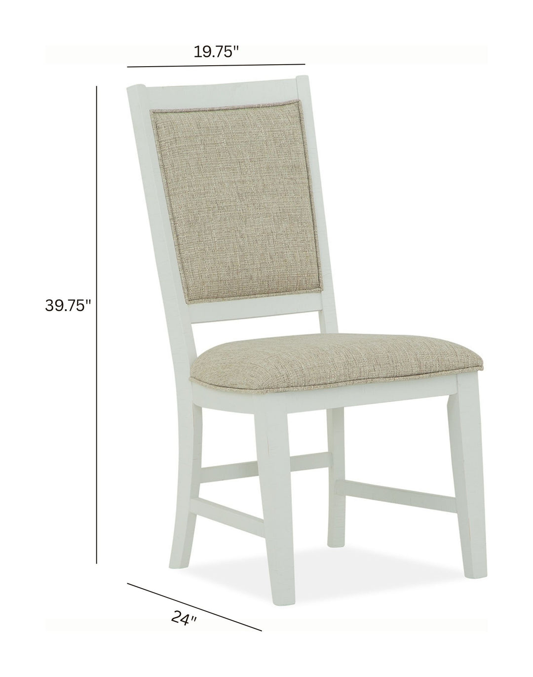 Heron Cove Chalk White And Dovetail Grey Upholstered Side Chair - Set of 2 - D4400-65