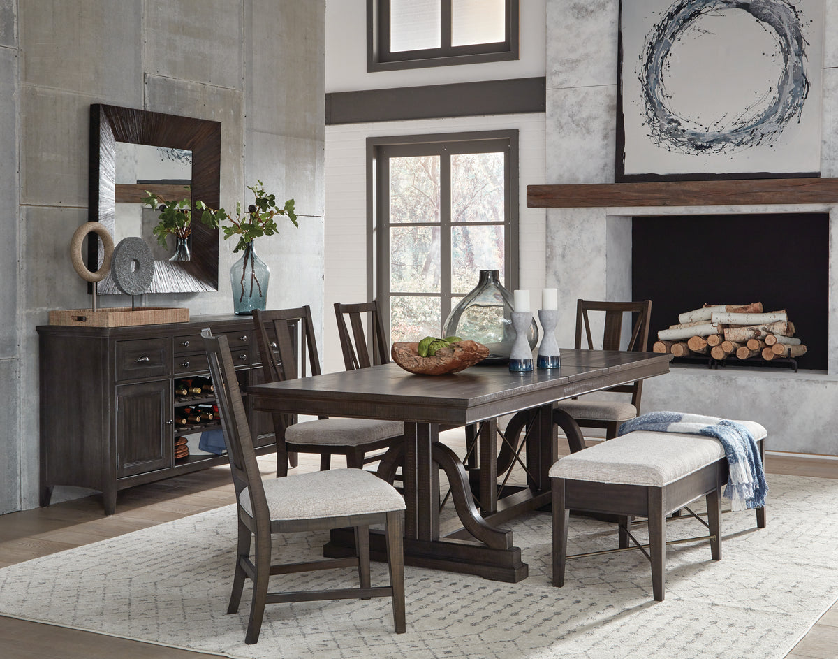 Westley Falls Graphite Upholstered Bench - D4399-68