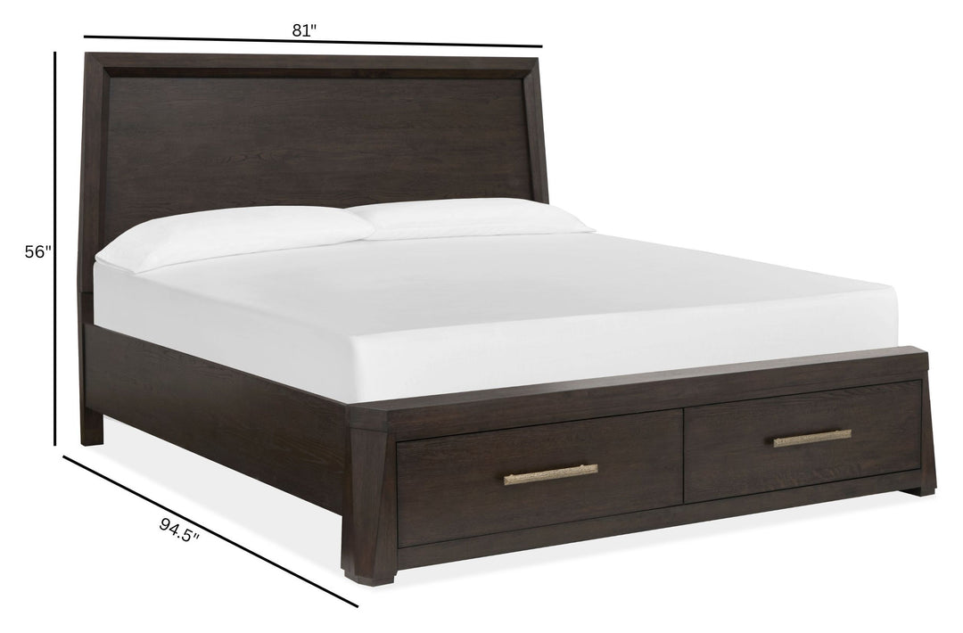 Tauren Coffee Bean California King Panel Storage Bed - B6434-74A