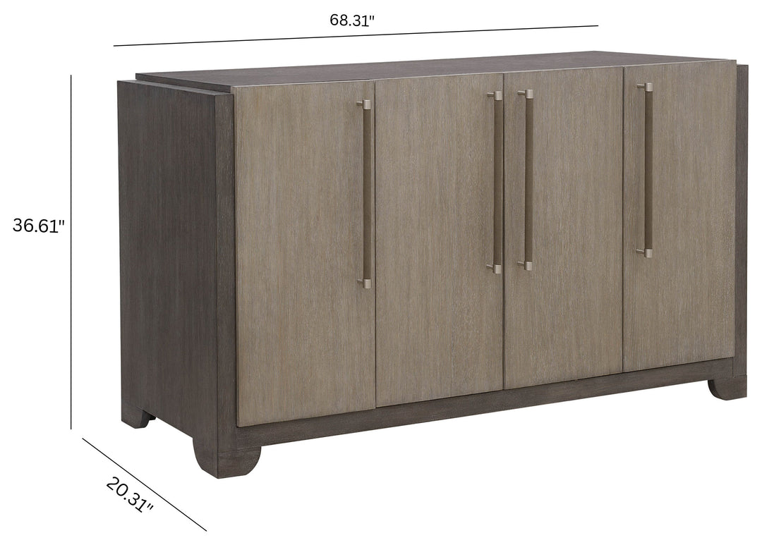 Anderson Park Moose Trail And Frontier Brown 4 Door Sideboard - P402302