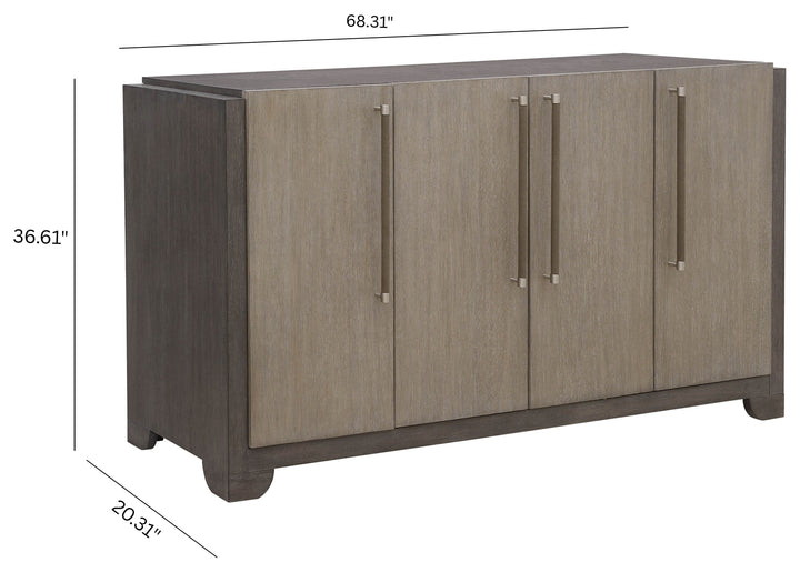 Anderson Park Moose Trail And Frontier Brown 4 Door Sideboard - P402302