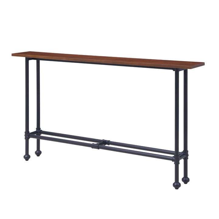 Agnew Console Table - Black w/ Espresso - AmericanHomeFurniture