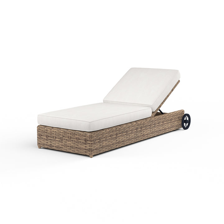 American Home Furniture | Sunset West - Havana Adjustable Chaise in Canvas Flax w/ Self Welt