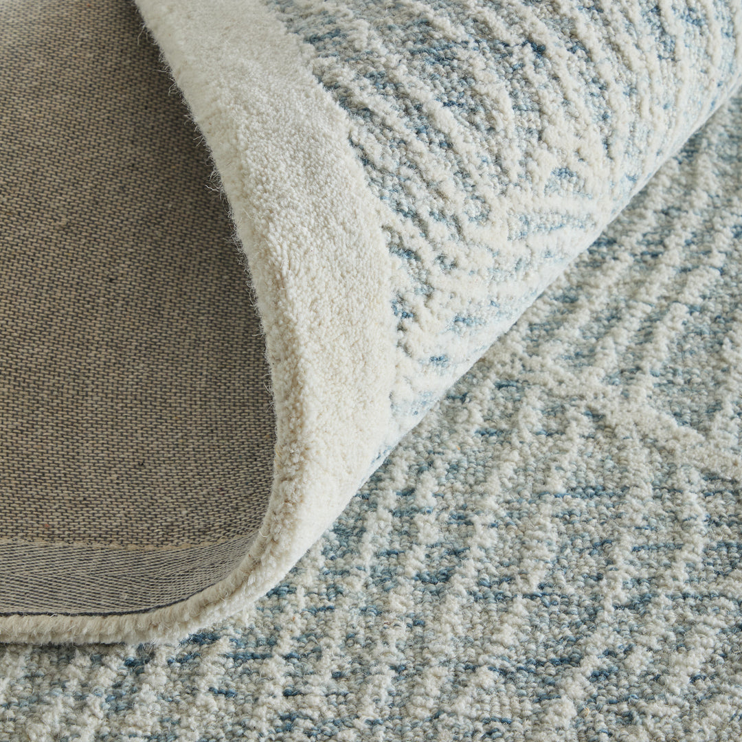 Rectangle/5' x 8'/Blue/Ivory