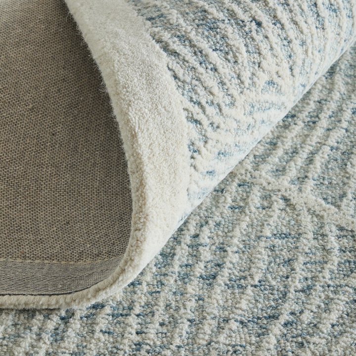 Rectangle/5' x 8'/Blue/Ivory