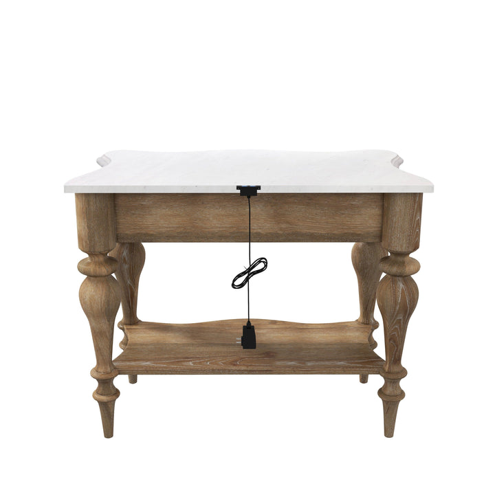 Weston Hills Bedside Table with Storage Drawer - AmericanHomeFurniture