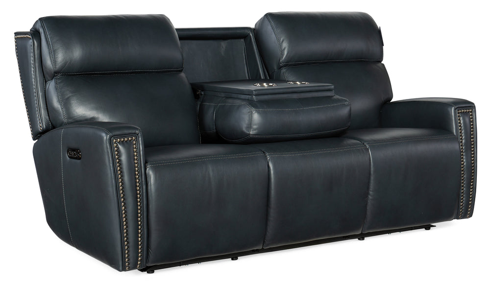 American Home Furniture Hooker Furniture Ruthe ZeroG Power Sofa with Power Headrest & Hidden Console