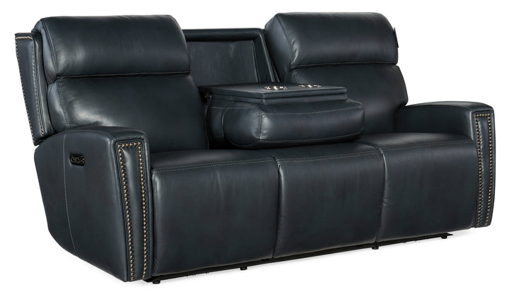 American Home Furniture Hooker Furniture Ruthe ZeroG Power Sofa with Power Headrest & Hidden Console