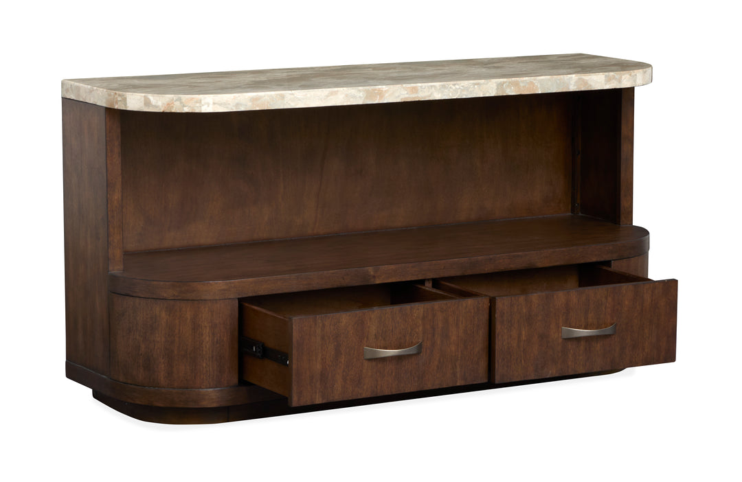 Mcpherson Burnt Umber Demilune Sofa Table - T6351-75