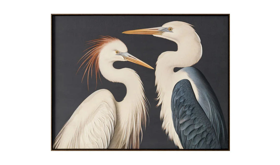Two Cranes Framed Painting - AmericanHomeFurniture