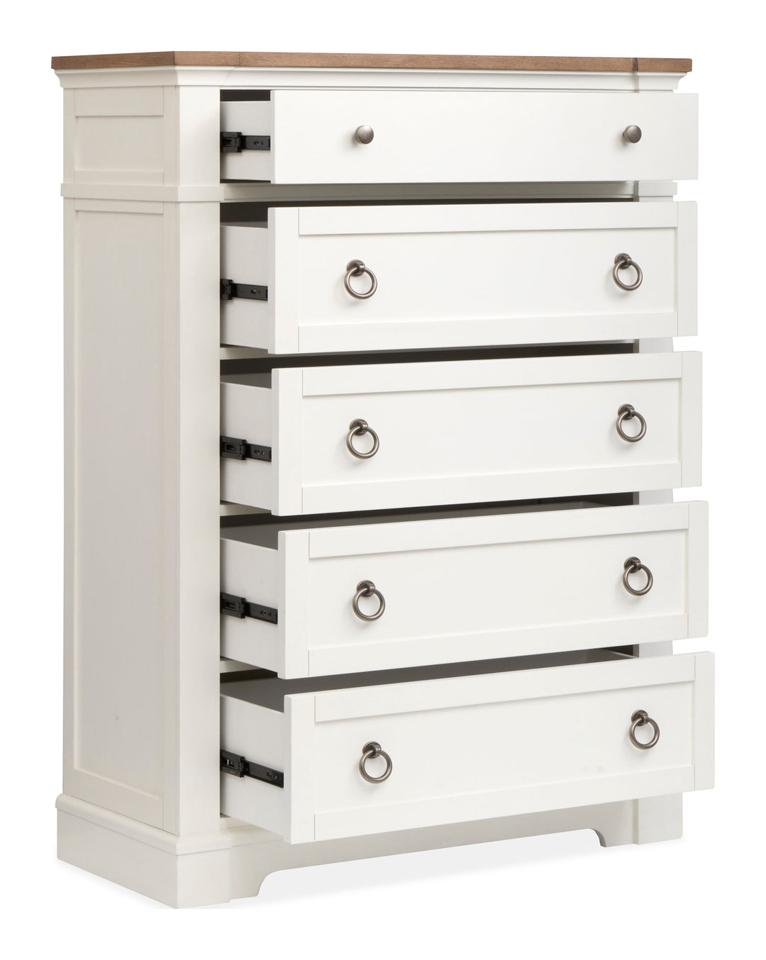 Kingston Whisper White And Cerused Nutmeg Drawer Chest - B6407-10