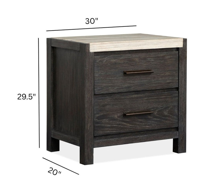 Plum Creek Ravenwood Black Drawer Nightstand - B5990-01