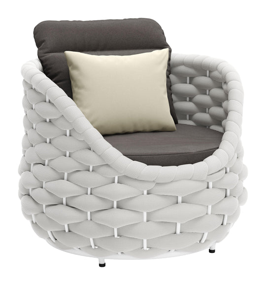 Zuo Coral Reef Accent Chair Gray OUTDOOR ACCENT TABLES
