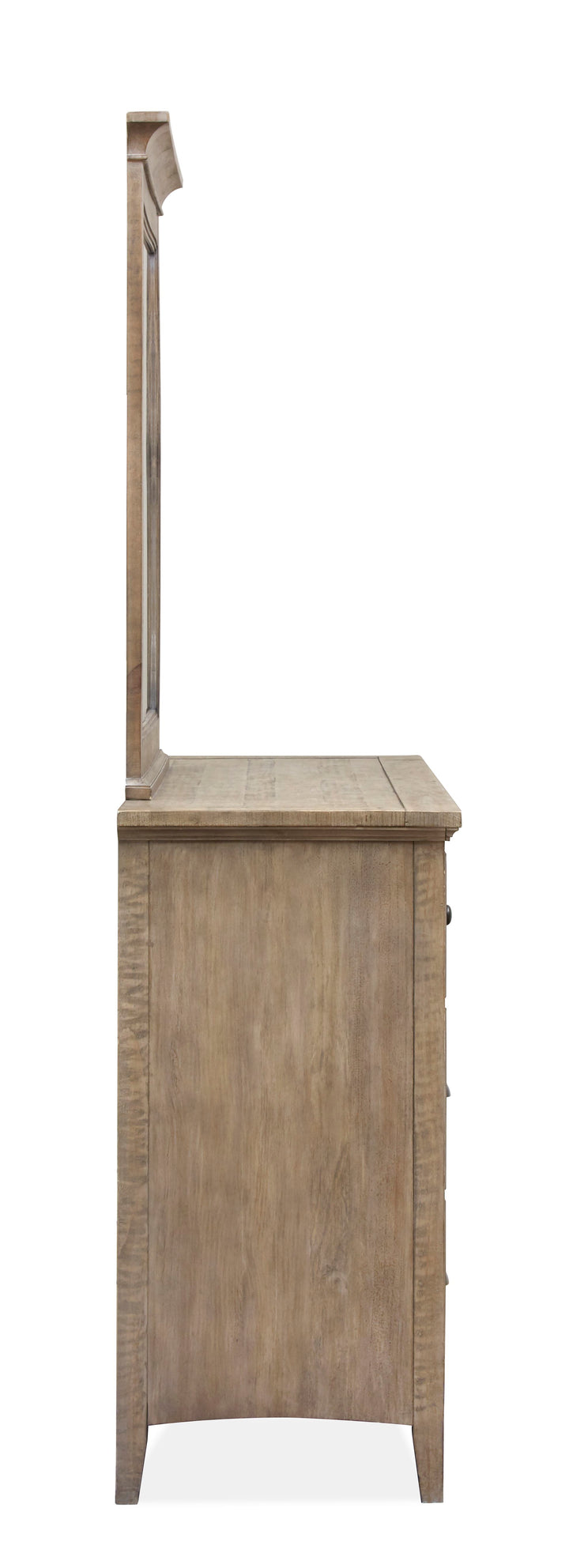 Paxton Place Dovetail Grey Drawer Dresser With Landscape Mirror - B4805-2040