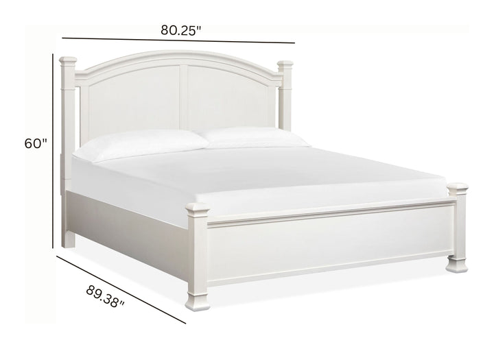 Kingston Whisper White And Cerused Nutmeg Panel Bed