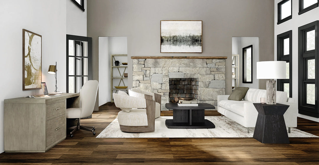 American Home Furniture Hooker Furniture Linville Falls Shou Sugi Ban End Table