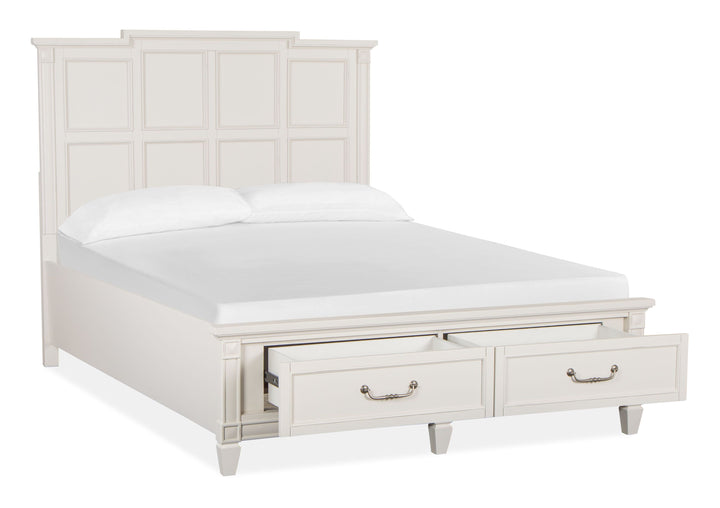 Willowbrook Egg Shell White Queen Panel Storage Bed - B5324-54A