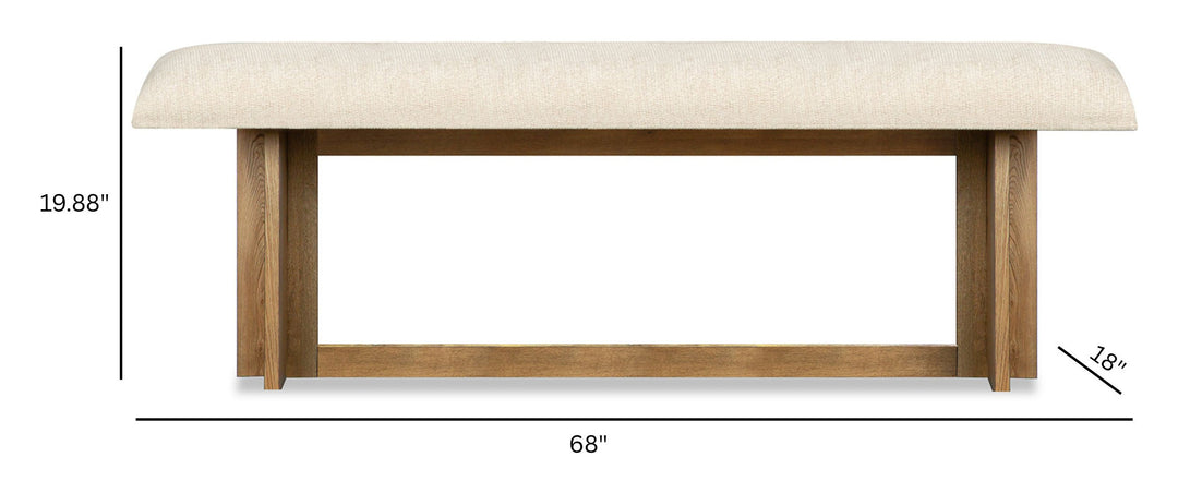 Marcel Harvest Brown Bench - D6378-68