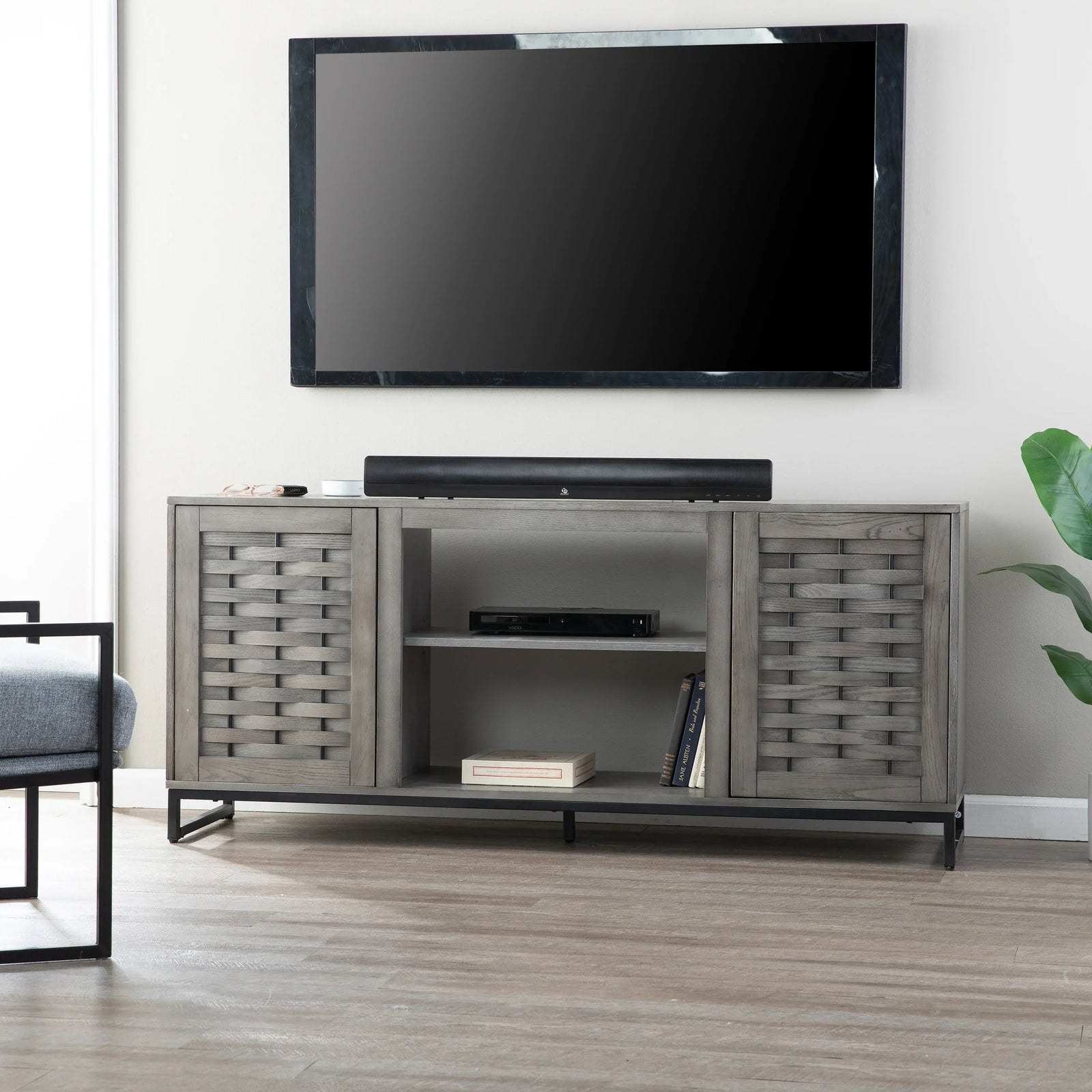 SEI Furniture Akehurst TV Stand with Media Storage MEDIA + TV STANDS