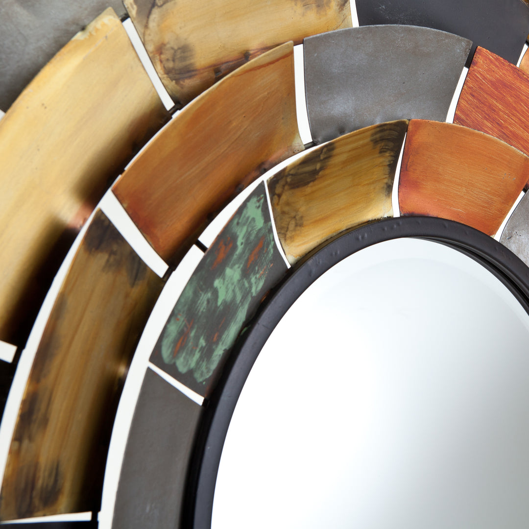 American Home Furniture | SEI Furniture - Baroda Round Decorative Wall Mirror