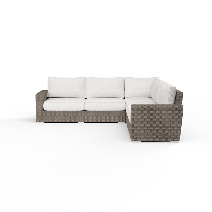 American Home Furniture | Sunset West - Coronado Sectional in Canvas Flax w/ Self Welt