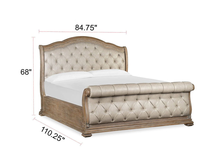 Marisol Fawn California King Upholstered Sleigh Bed - B5132-72