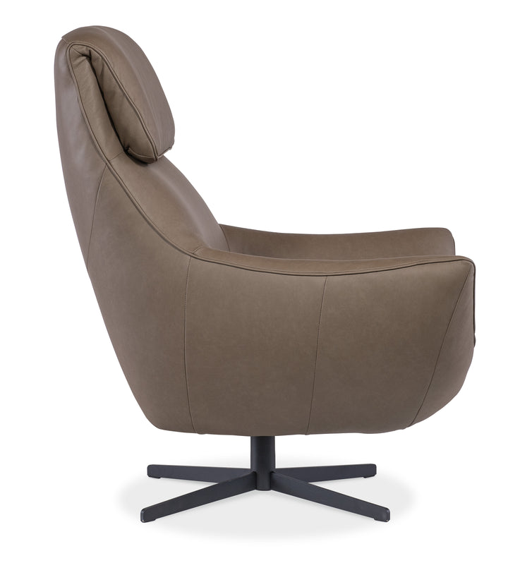 American Home Furniture | Hooker Furniture - Hughes Swivel Chair - Brown