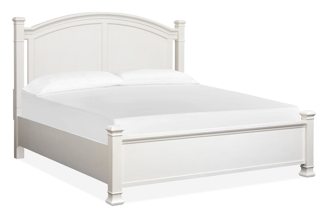 Kingston Whisper White And Cerused Nutmeg King Panel Bed - B6407-64
