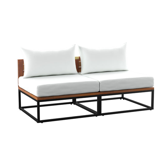 SEI Furniture Taradale Outdoor Coffee Table and Modular Loveseat Set – 2pc OUTDOOR SOFAS + SECTIONALS