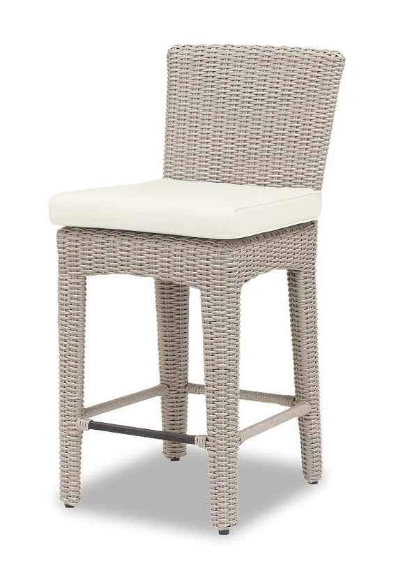 American Home Furniture | Sunset West - Manhattan Counter Stool in Linen Canvas w/ Self Welt