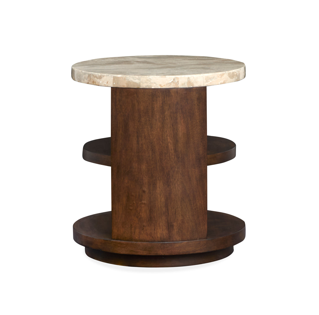 Mcpherson Burnt Umber Round End Table - T6351-05